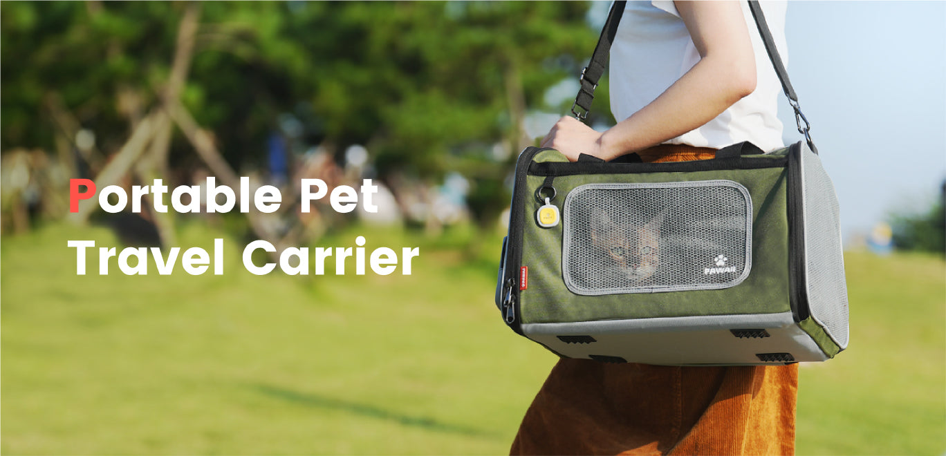 Pawaii Travel Pet Carrier - Pawaii Beige and Tea Green