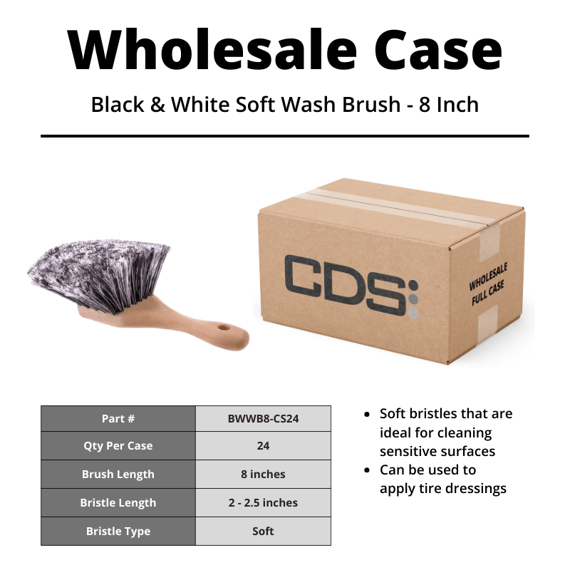 Black & White Wash Brush - 8 Inch [Case of 24]