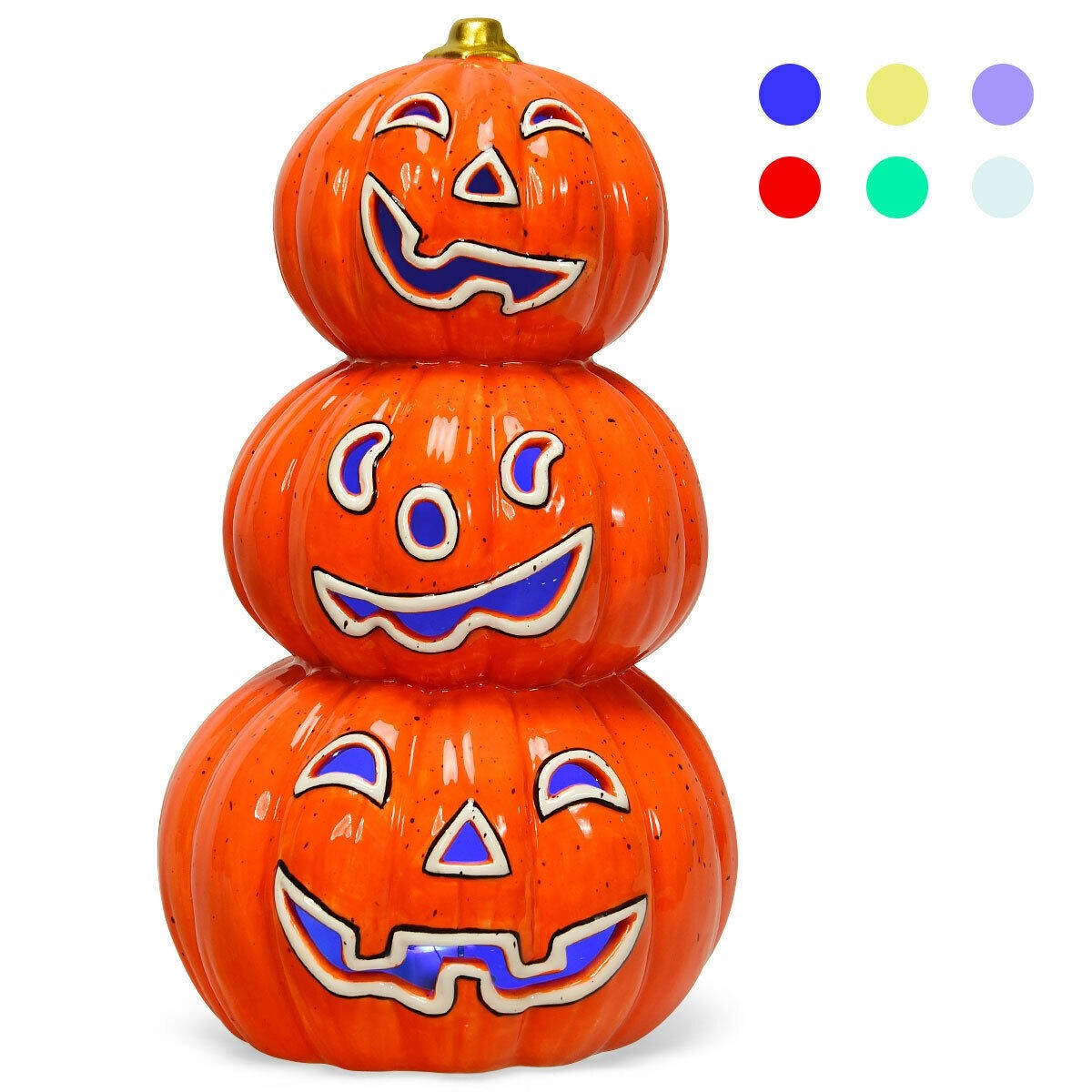 Halloween Ceramic Pumpkin Lamp