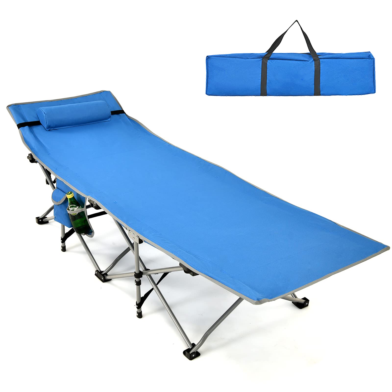 Folding Camping Cot, Heavy-Duty Comfortable Cot Bed for Adults Kids