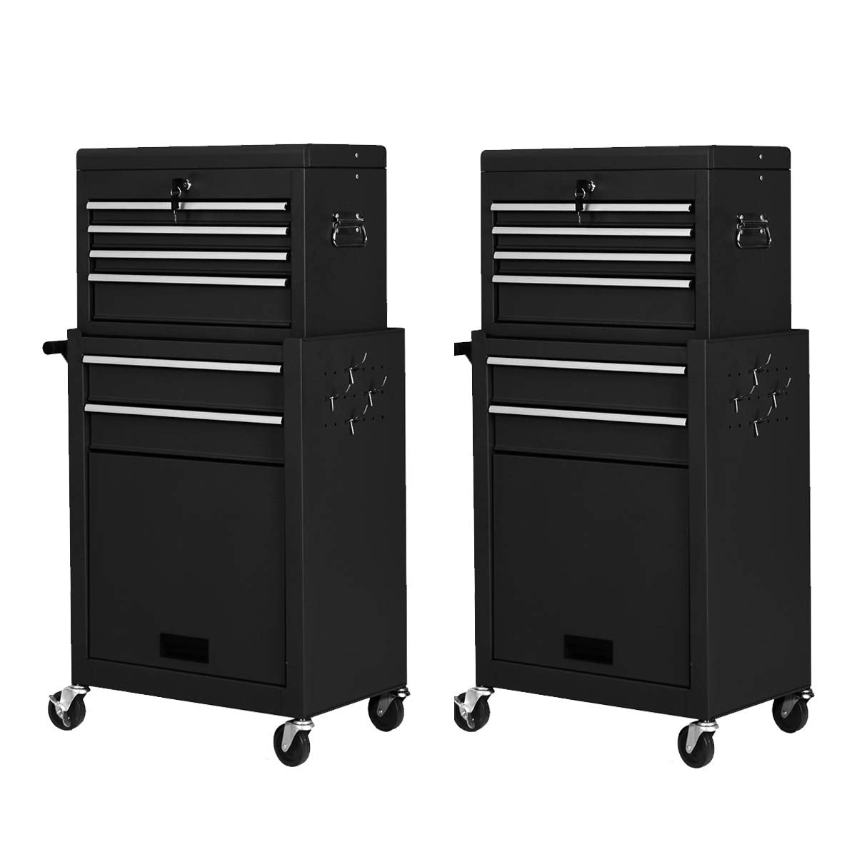 2PCS Rolling Tool Chest, 6-Drawer Toolbox Set of 2