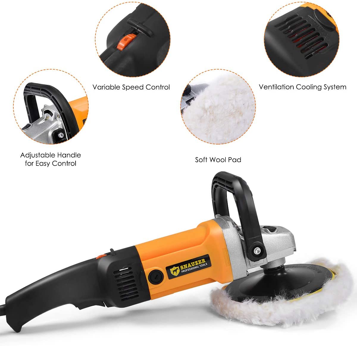 Electric Car Polisher Variable 6-Speed Rotary Polisher 7