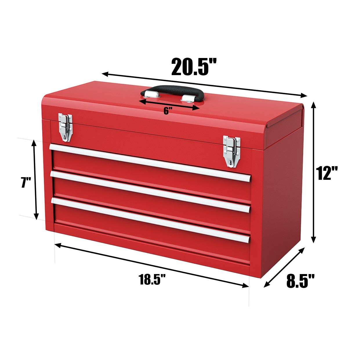 Tool Chest 20-Inch Portable Tool Box Steel Cabinet