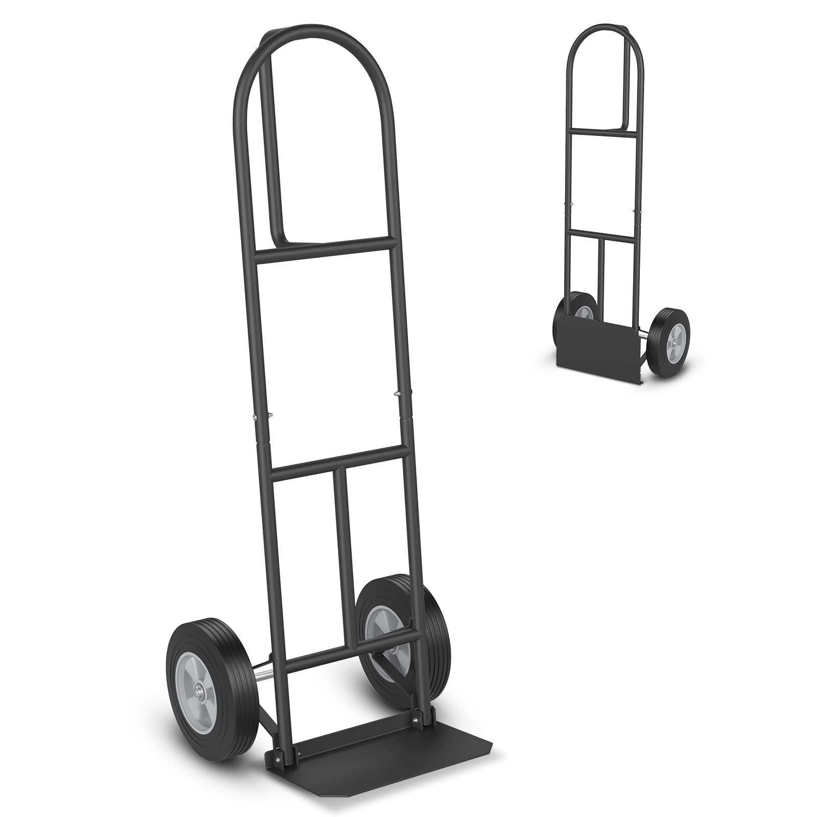 Goplus P-Handle Hand Truck, High Back Sack Barrow with 10