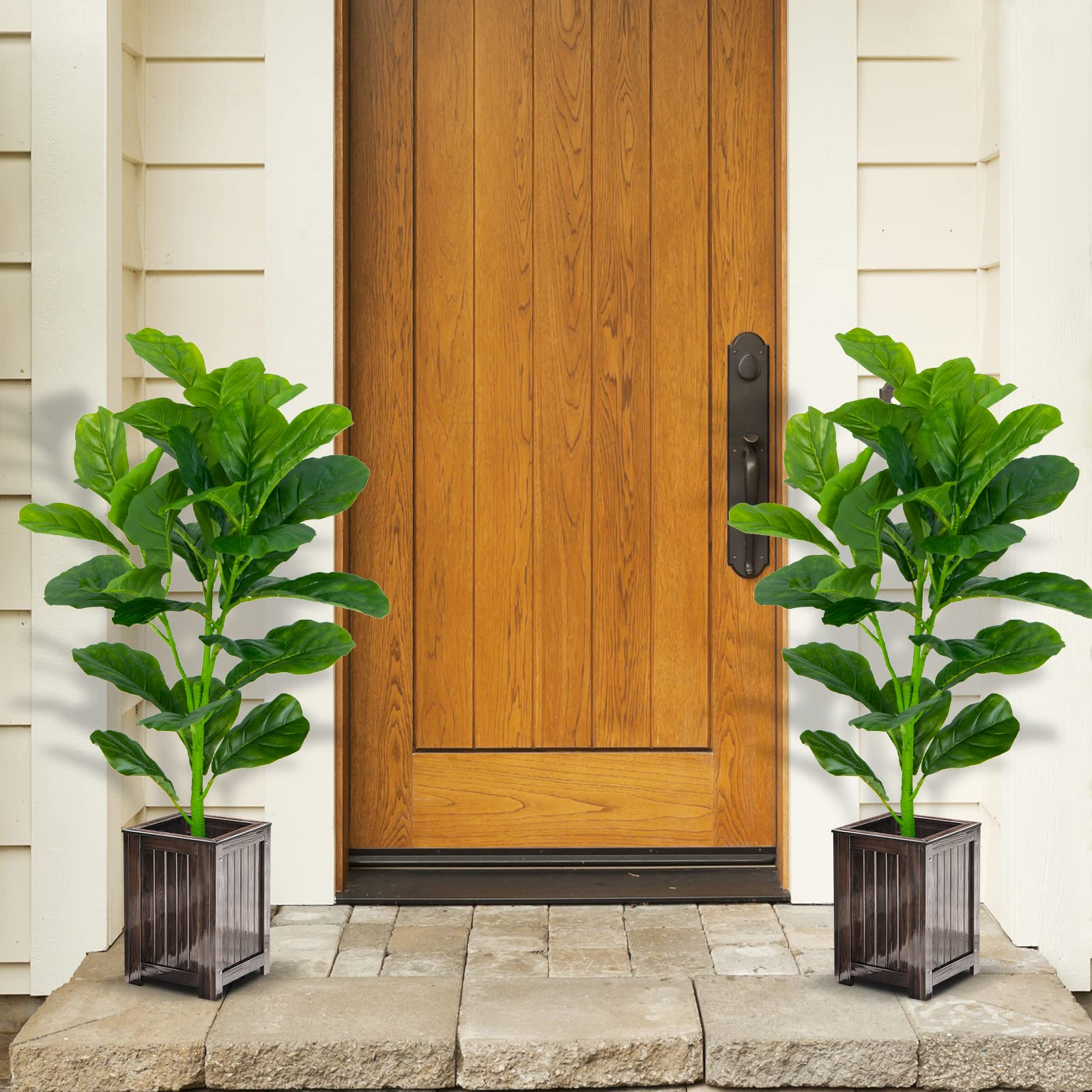 Goplus Fake Fiddle Leaf Fig Tree