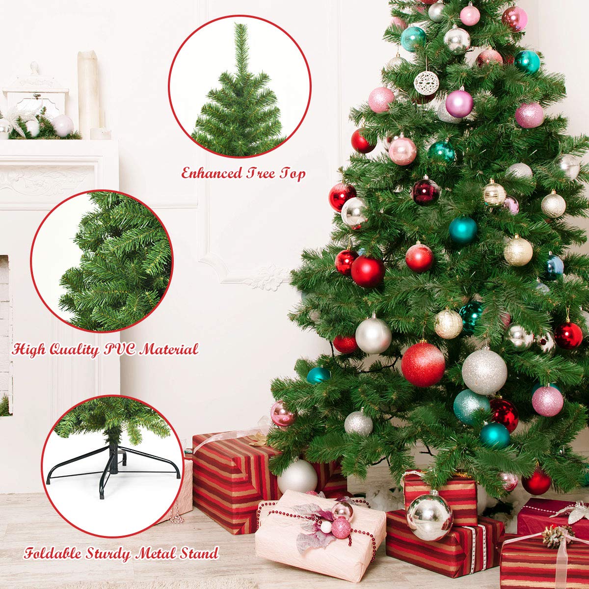 Goplus 7.5 Ft Artificial Christmas Tree