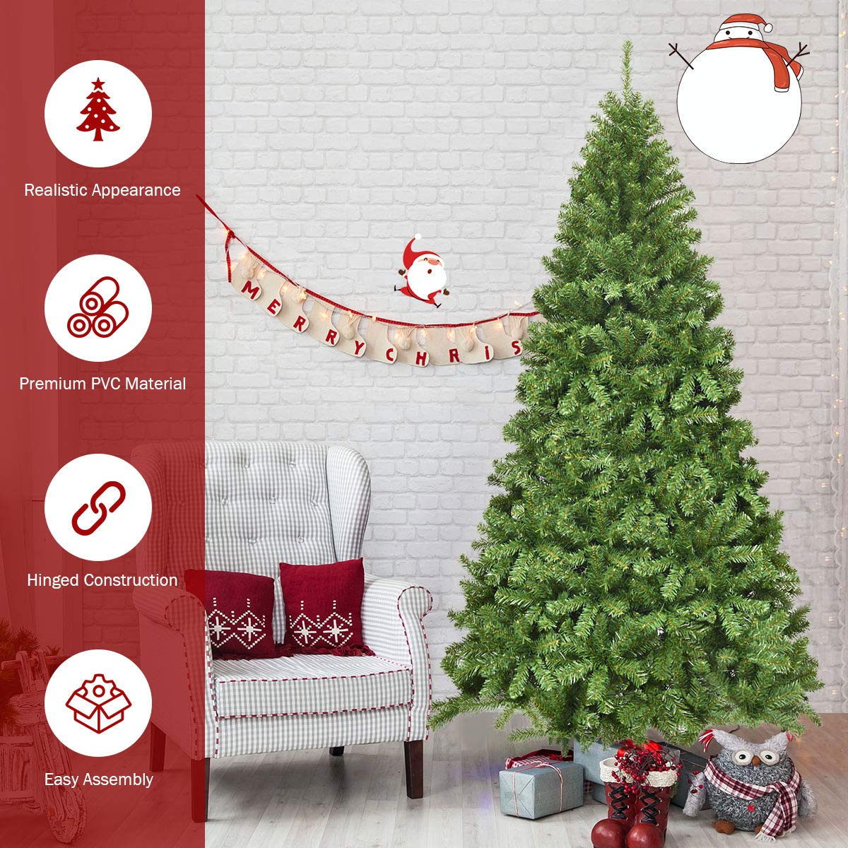 Goplus 7.5 Ft Artificial Christmas Tree