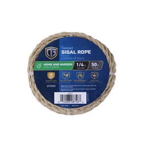 Twisted Sisal Rope Home and Green 1/4