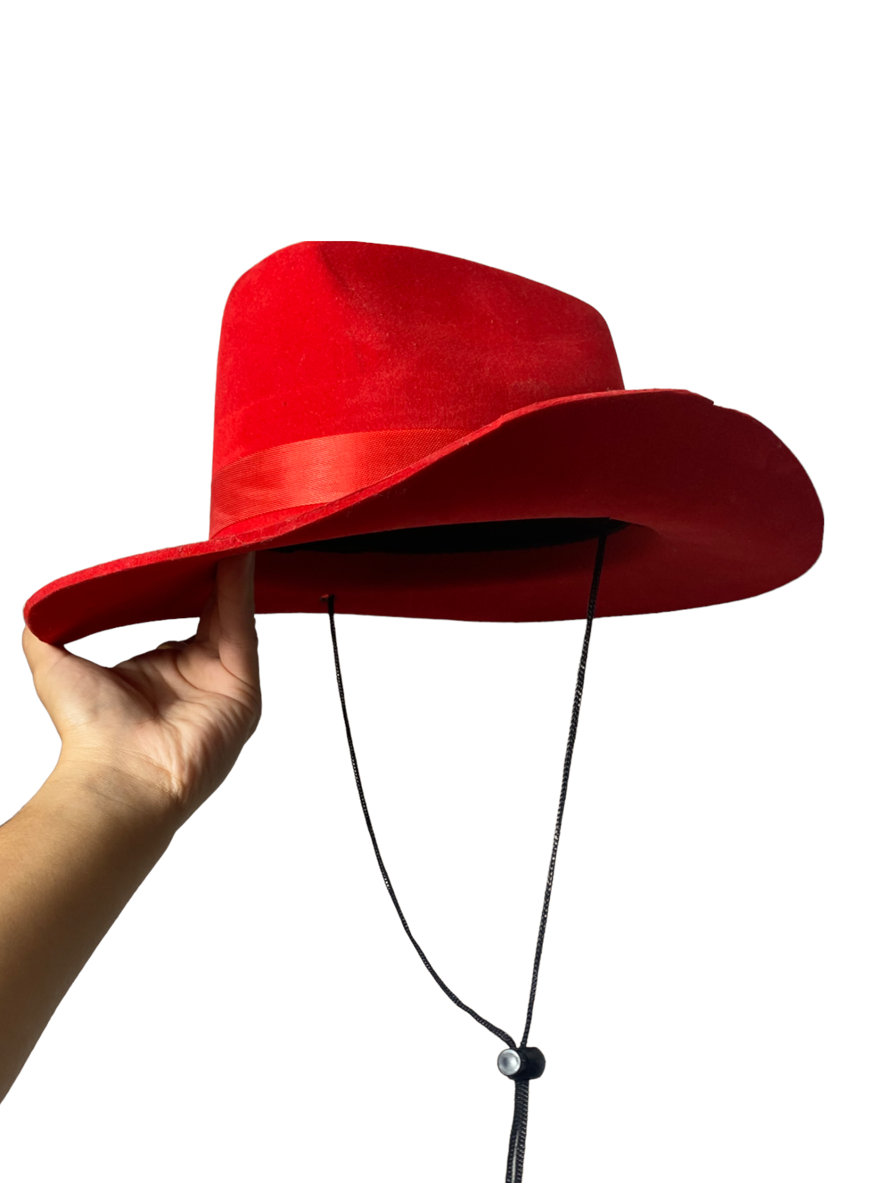 Halloween Red Felt Foam Cowboy Hat