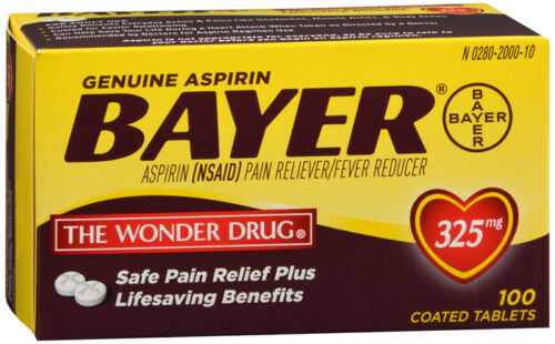 Bayer Genuine Aspirin 325mg (100 coated tablets)