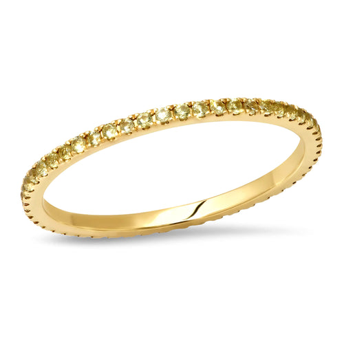 Yellow Sapphire Eternity Band in 14K Yellow Gold