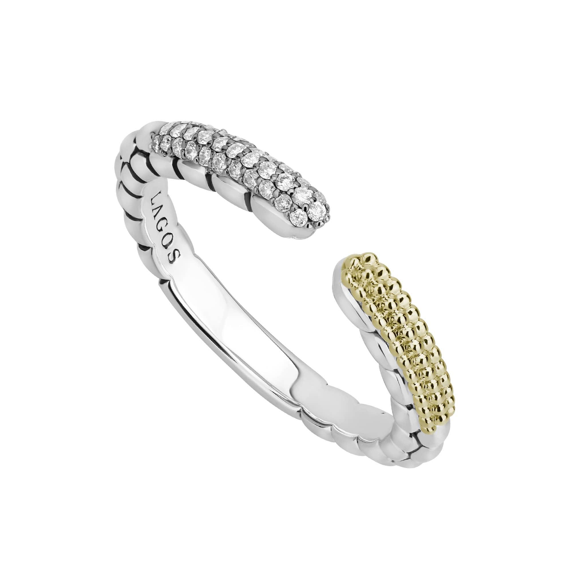 OPEN DIAMOND STACKING RING