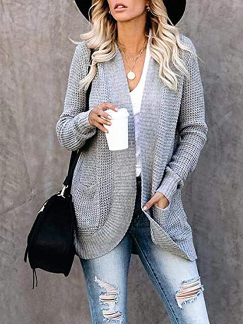 Open Front Long Sleeve Cardigan (6 Colors)