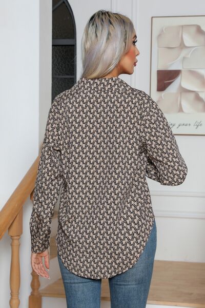 Printed Buttoned Long Sleeve Shirt (3 Colors)