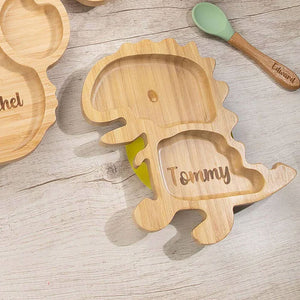 Customized Cartoon Children's Dinner Plate (With Spoon + Engraving)
