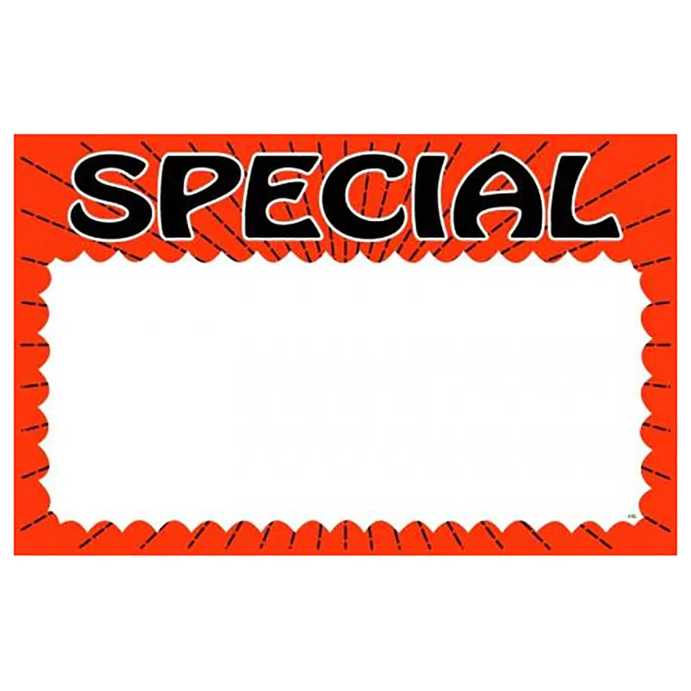 Special Red Print Sign Card Glossy 7