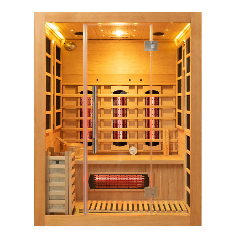 SAUNASNET Traditional Steam And Far Infrared Sauna Room