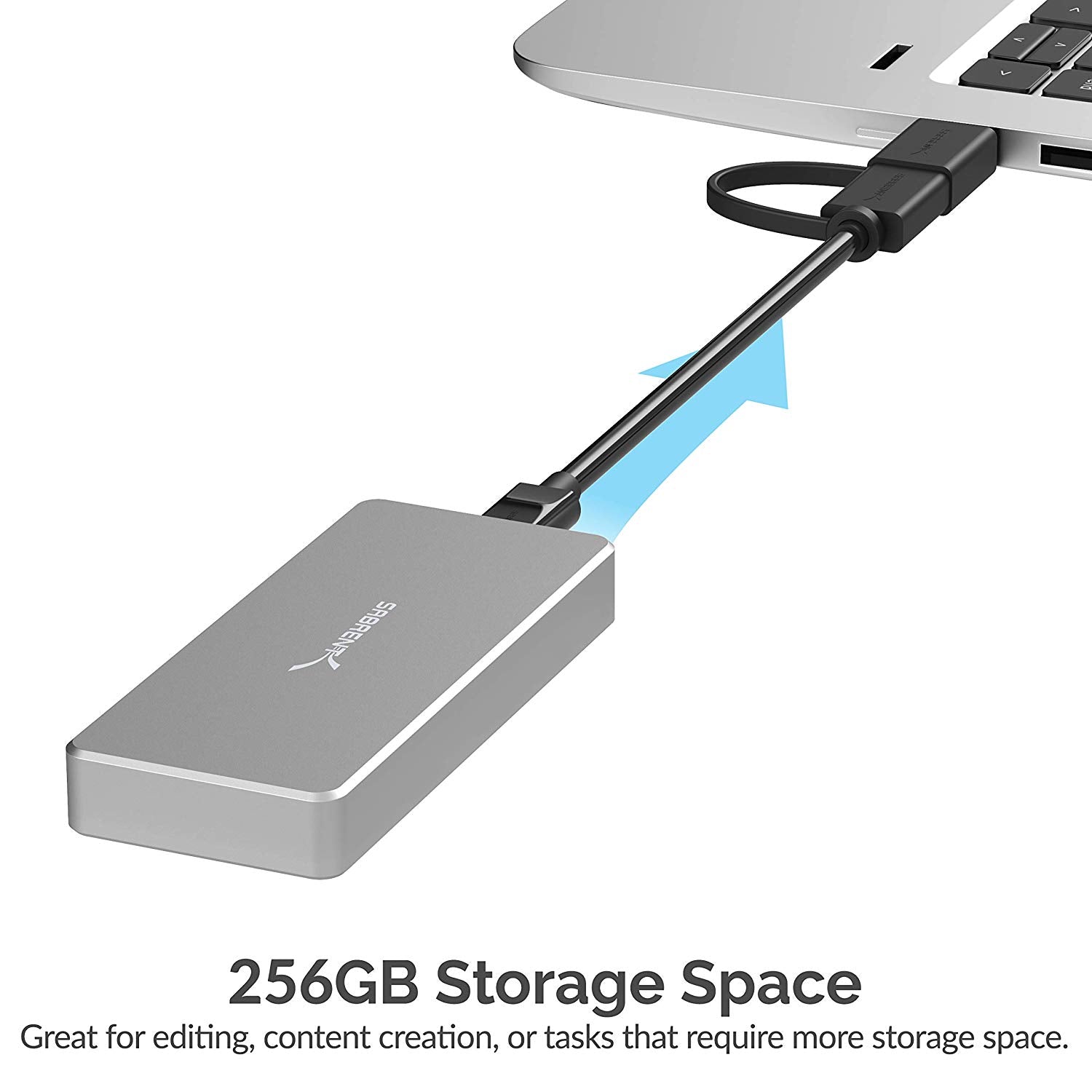 Sabrent Rocket Pro 256GB NVMe USB 3.1 External Aluminum SSD (SB-256-NVME)