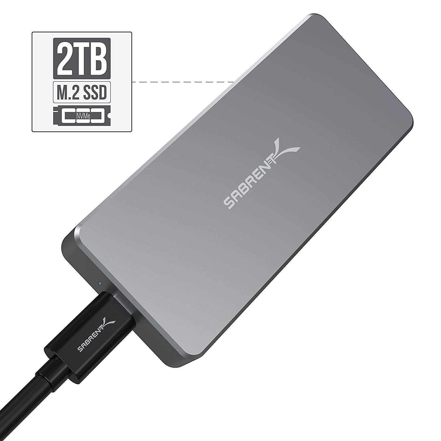 Sabrent Rocket Pro 2TB NVMe USB 3.1 External Aluminum SSD (SB-2TB-NVME)