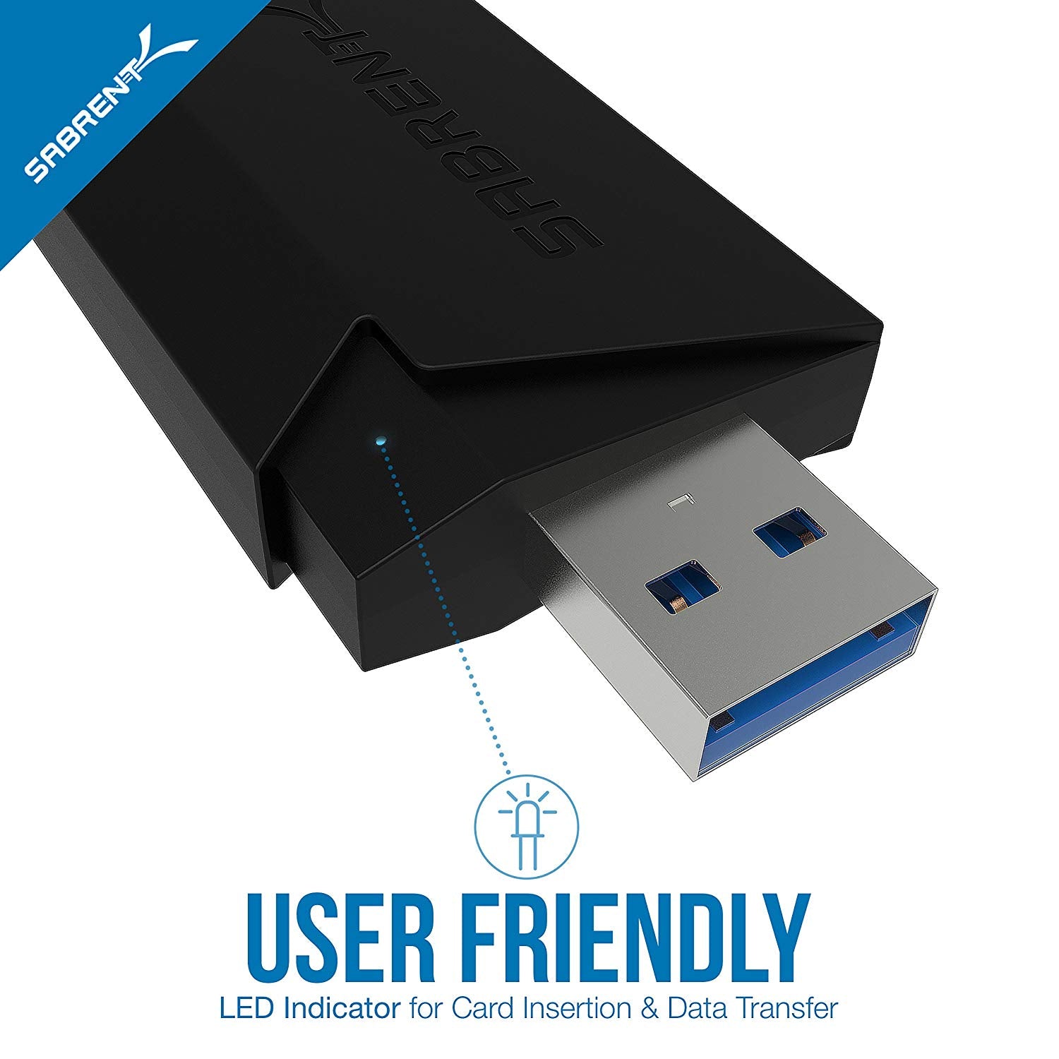 2-Slot Type-C OTG and USB 3.0 Flash Memory Card Reader