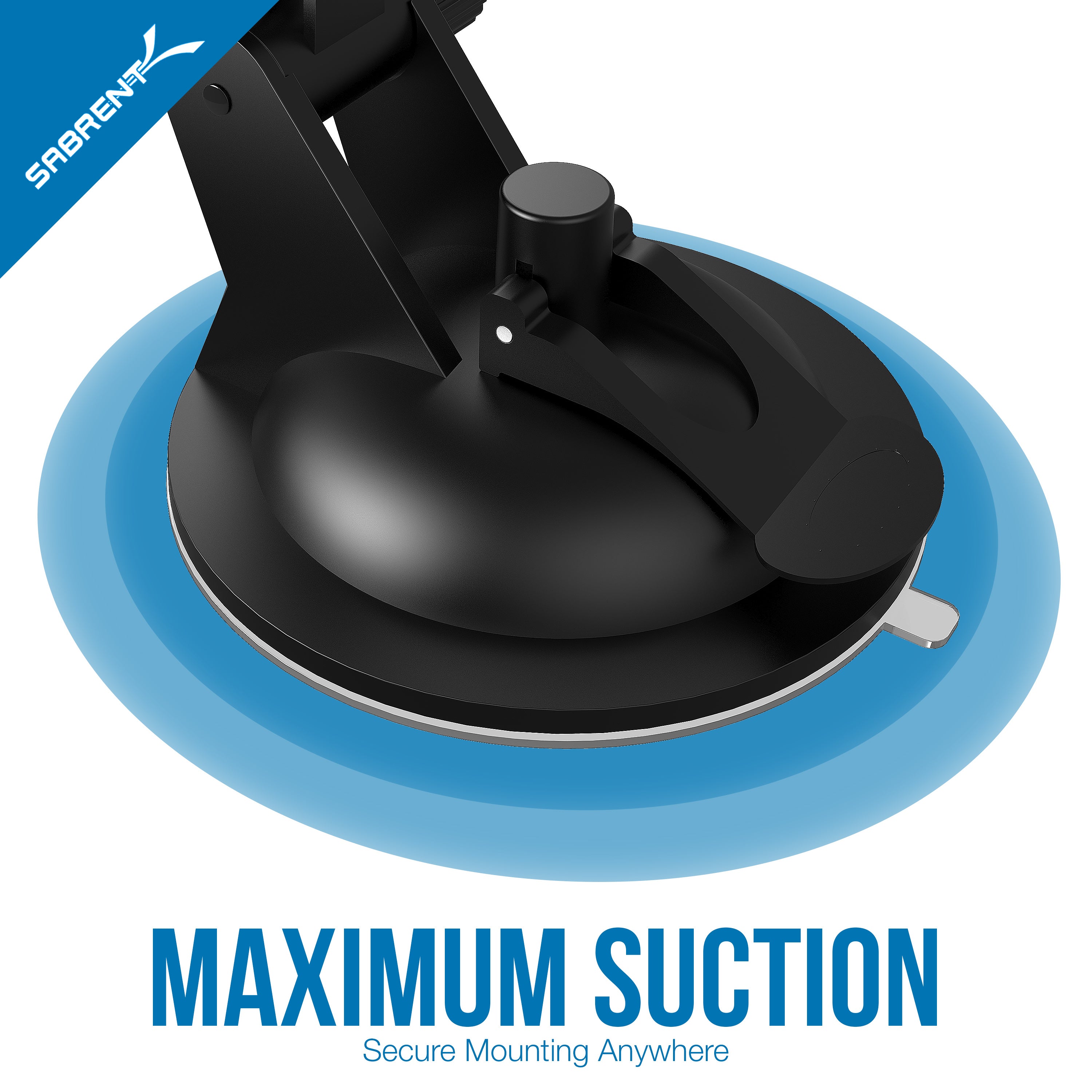 Mini Suction Cup for Standard Tripod Mount (GoPro Mount Adapter Included)