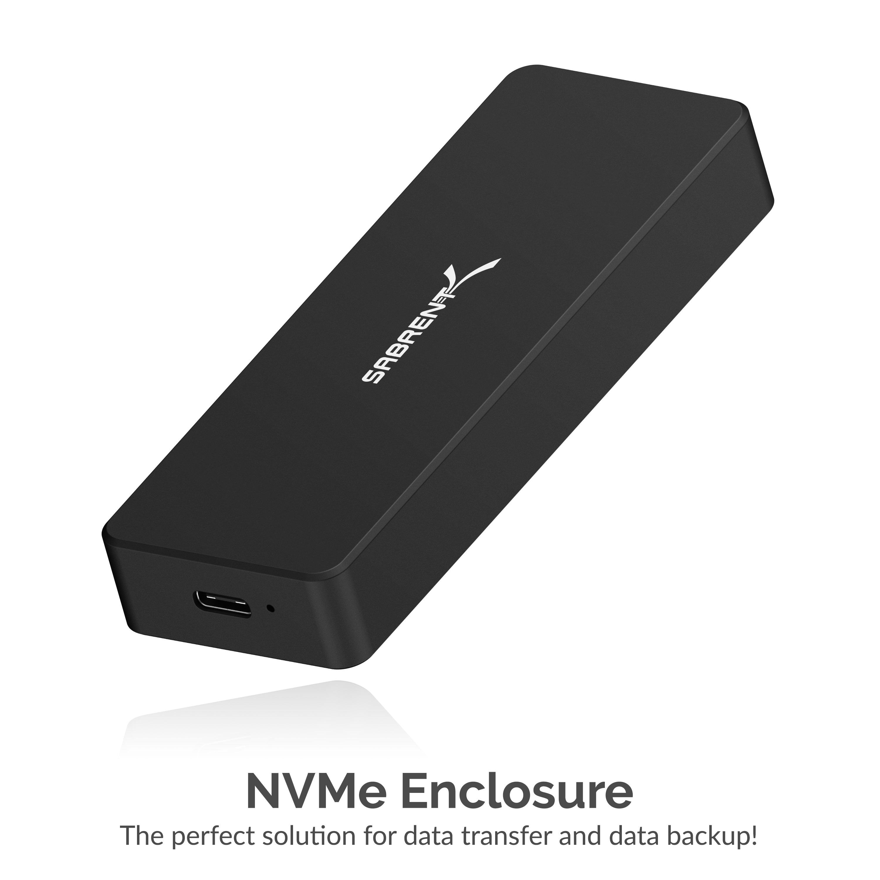 Sabrent USB 3.2 Tool-Free Enclosure for NVMe OCIe M Key M.2 SSD  [BLACK] (EC-TFNB)