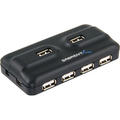 7-Port USB 2.0 Hub With AC Power Adapter