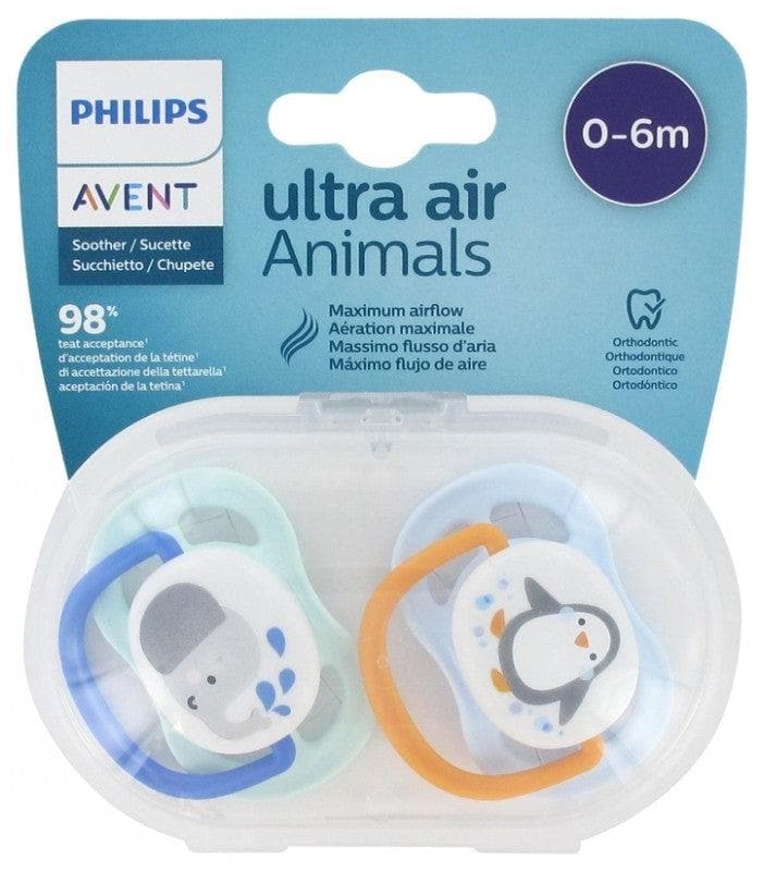 Avent Ultra Air Animals 2 Orthodontic Soothers 0-6 Months