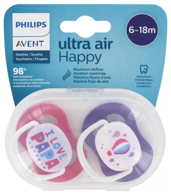 Avent Ultra Air Happy 2 Orthodontic Soothers 6-18 Months