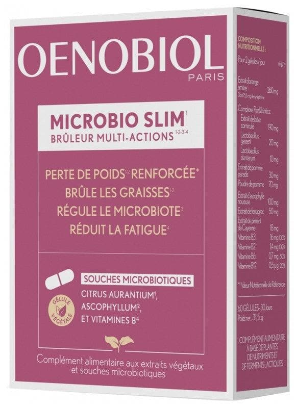 Oenobiol Microbio Slim Multi-Purposes Burner 60 Botanical Capsules