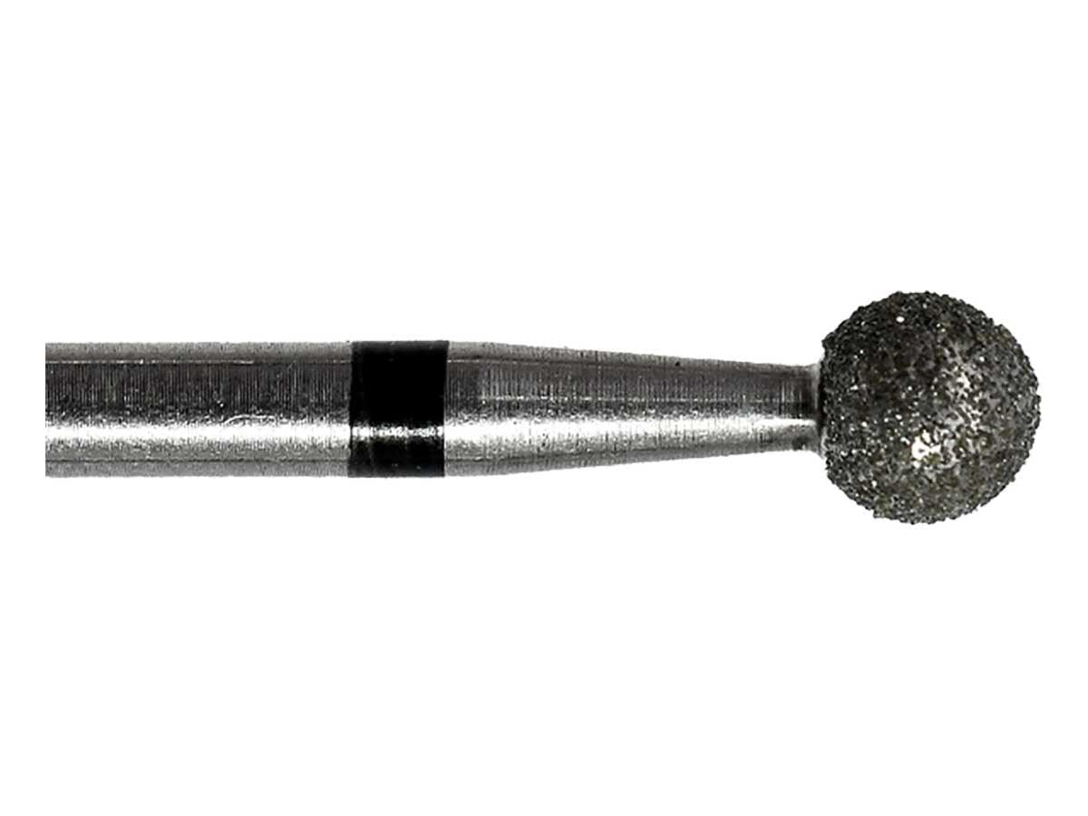 03.6 x 4.0mm Round Diamond Bur - 80 grit  - 3/32 inch shank