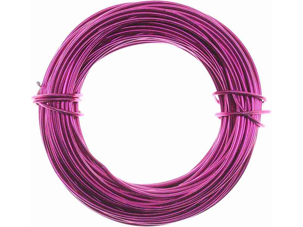 Beadsmith Fuchsia 18 Gauge Aluminum Wire - 39 feet - CLOSEOUT