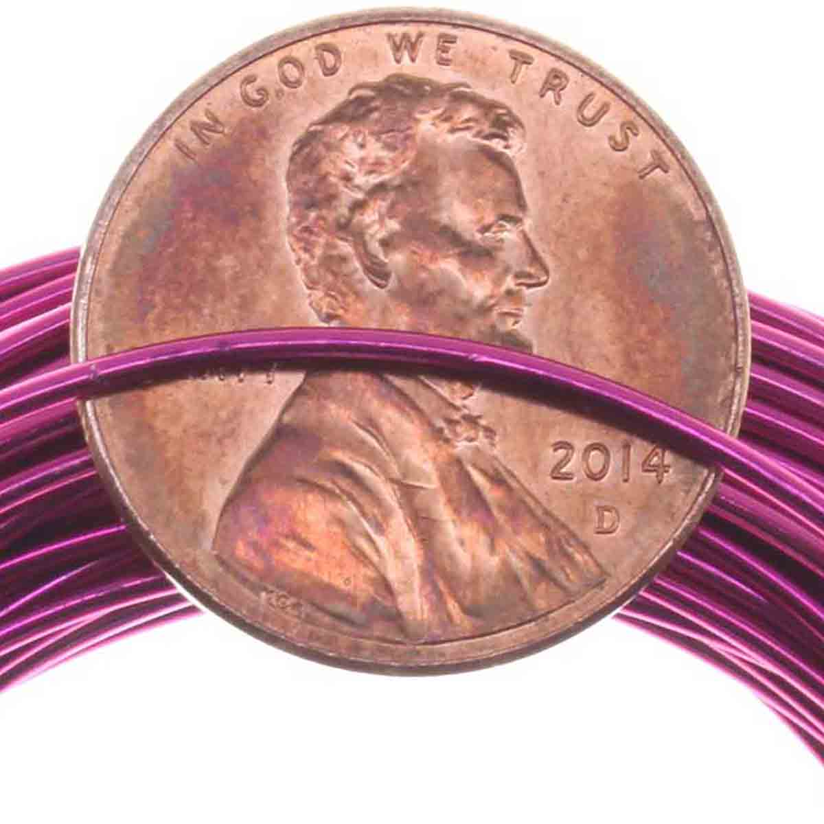 Beadsmith Fuchsia 18 Gauge Aluminum Wire - 39 feet - CLOSEOUT