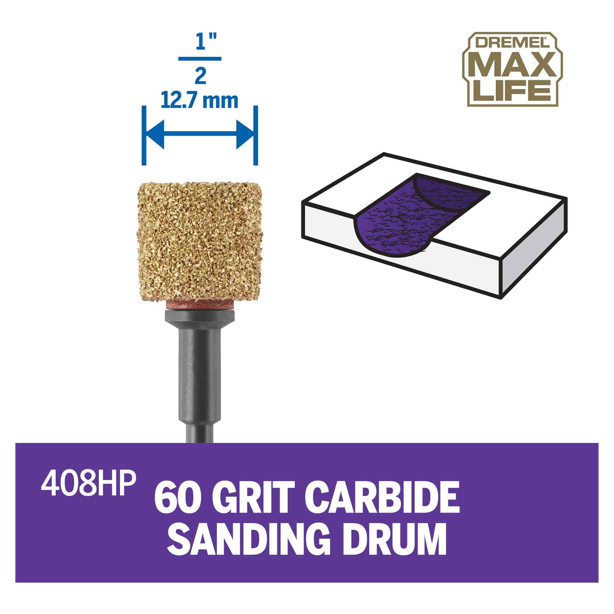 Dremel 408HP - 60 Grit Carbide Sanding Drum