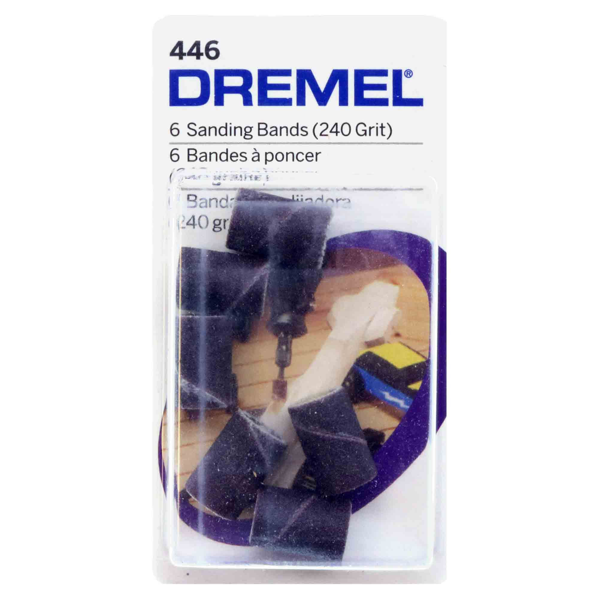 Dremel 446- 1/4 x 1/2 inch 240 Grit Sanding Bands - 6pc