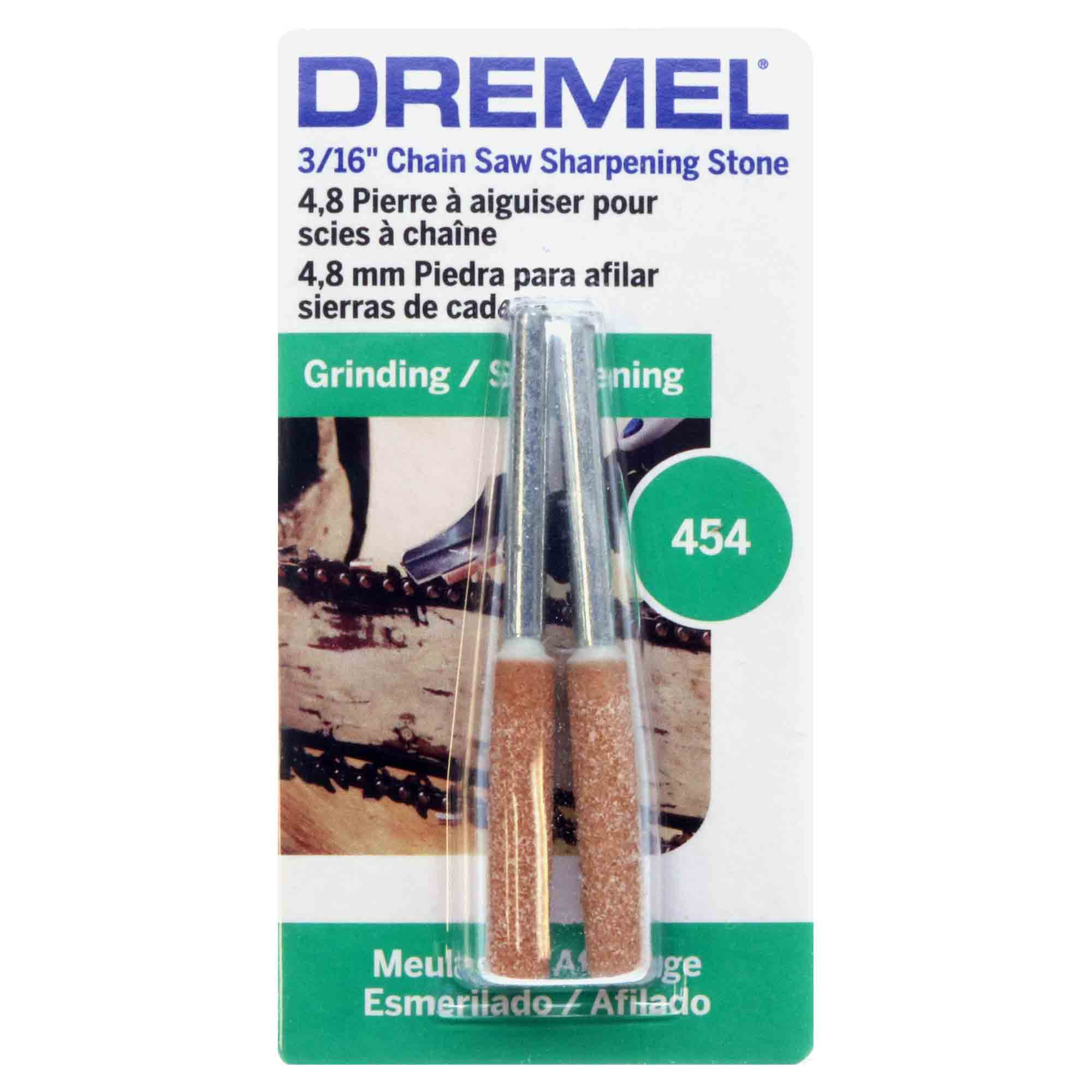 Dremel 454 - Chain Saw Sharpening Stone 3/16 inch - 2pc