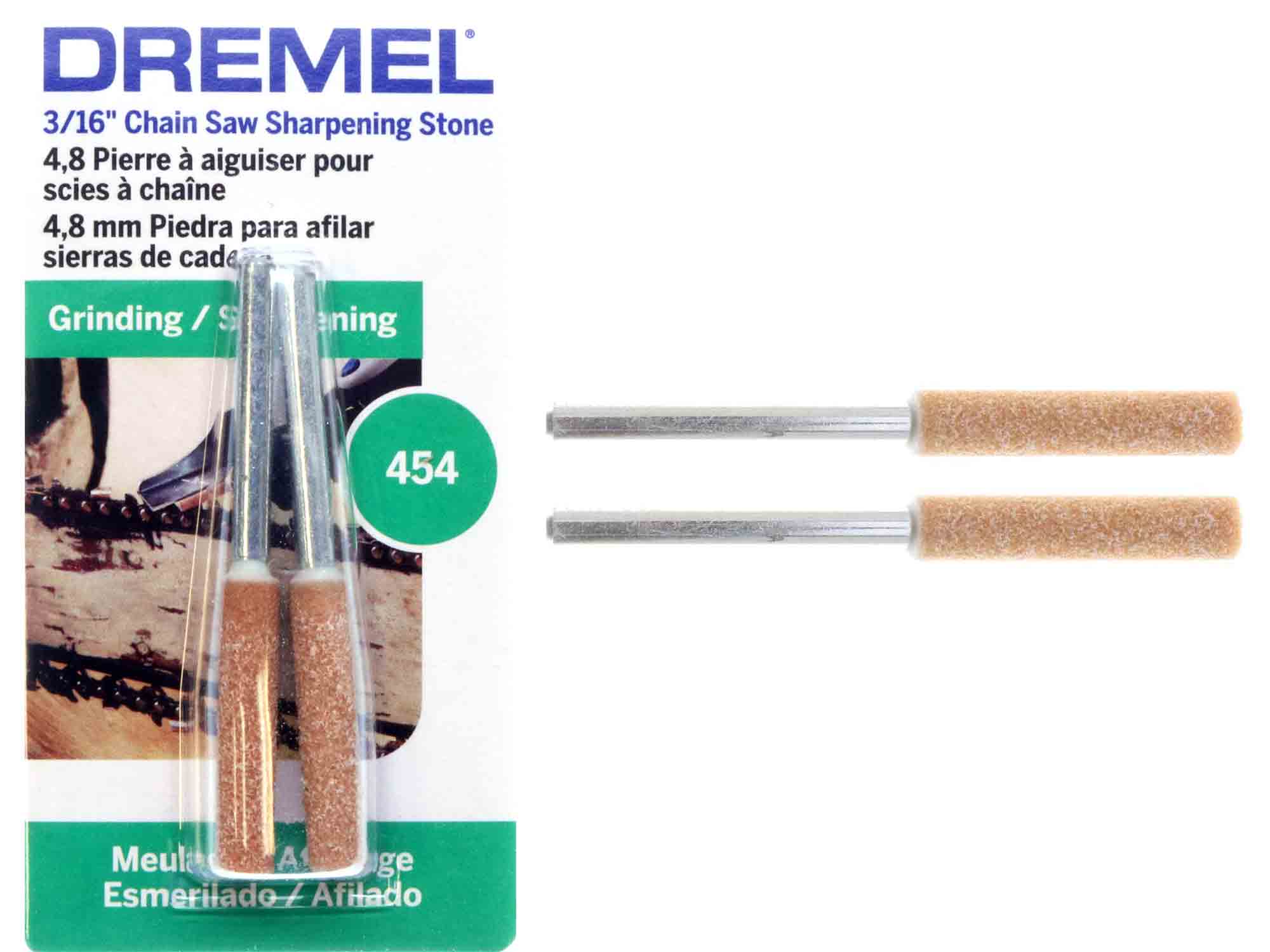 Dremel 454 - Chain Saw Sharpening Stone 3/16 inch - 2pc