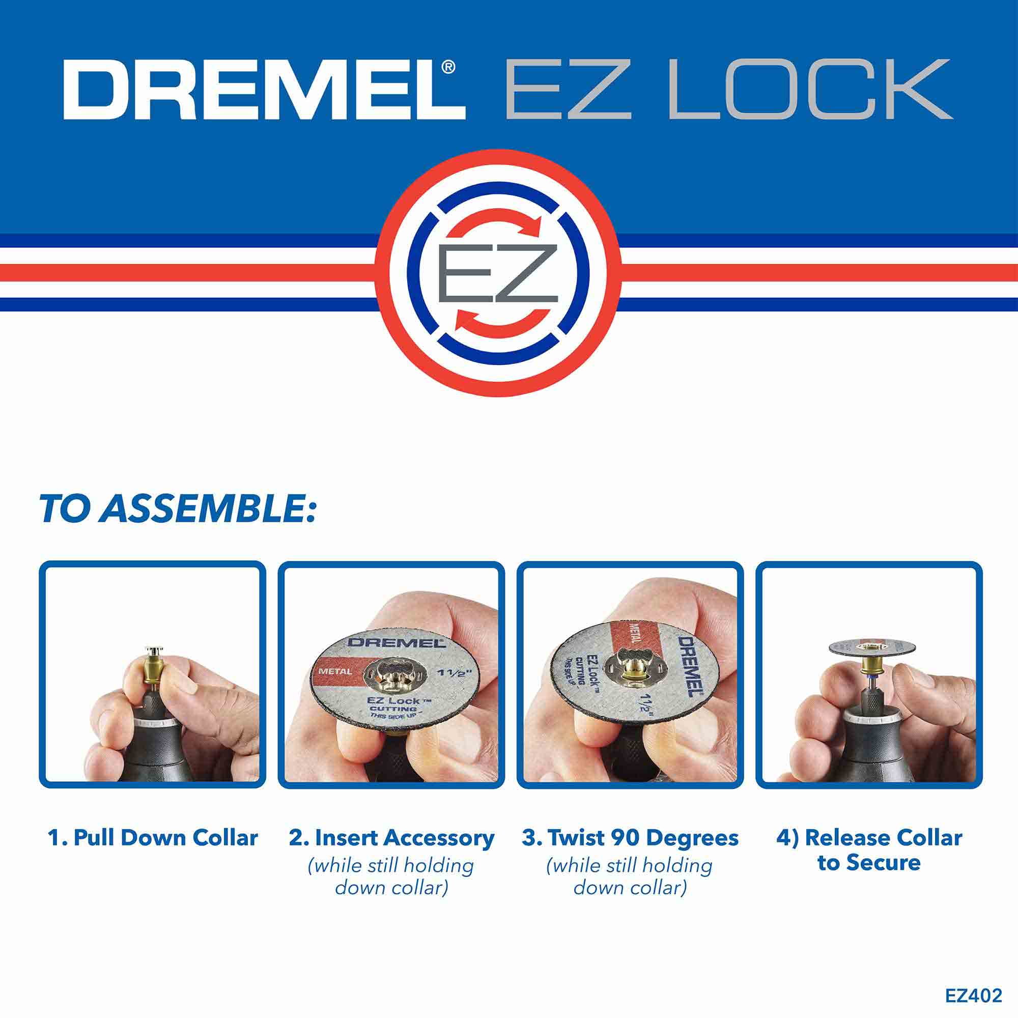 Dremel EZ456 EZ Lock Cut-off Wheels - Cuts Metal - 5pc