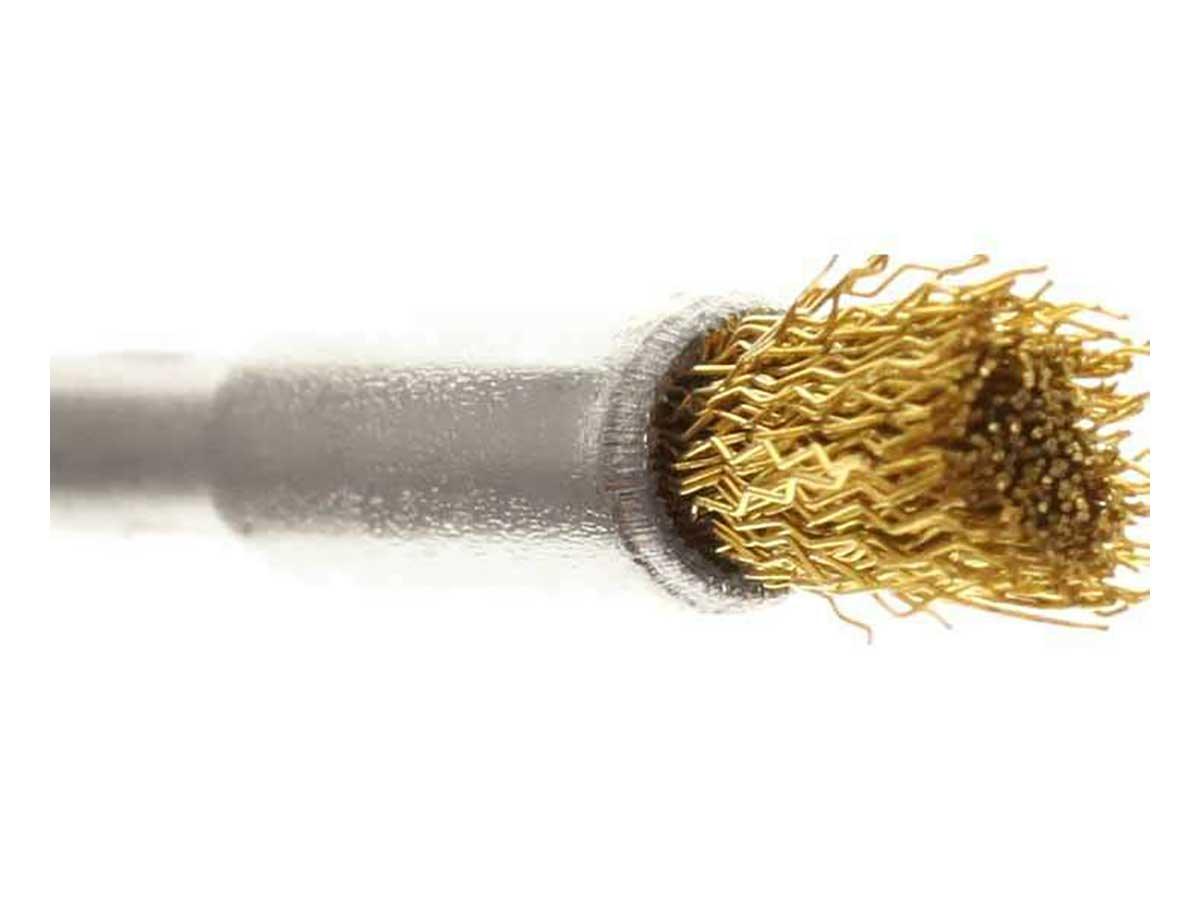 Brass End Brush - 1/8 inch shank