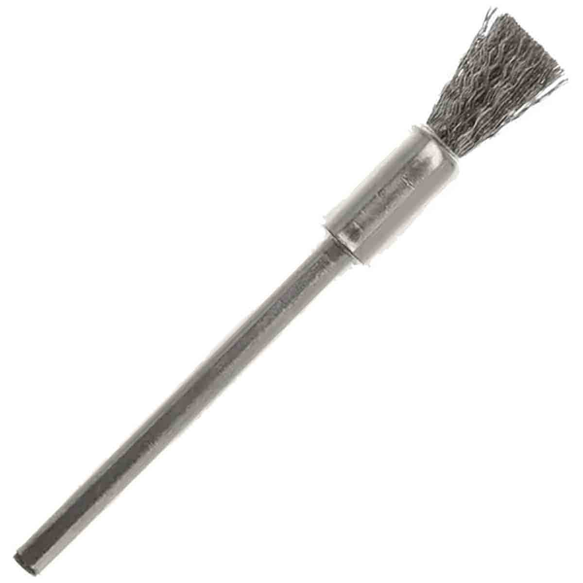 06.4mm - 1/4 inch Stainless Steel End Brush - 1/8 inch shank