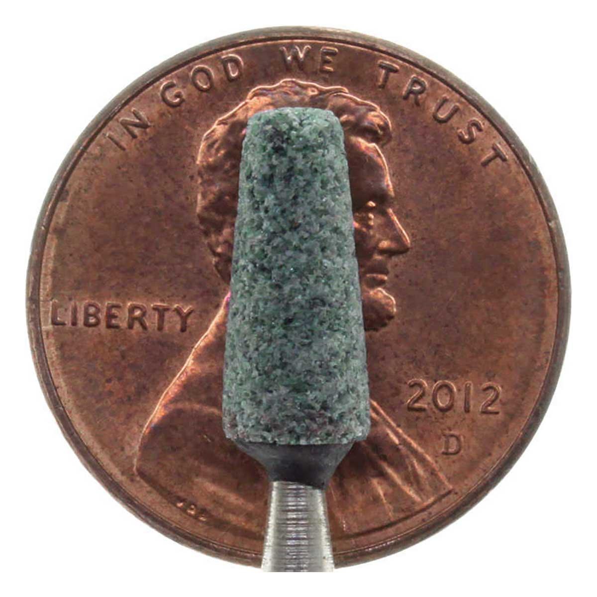 05.2mm - 13/64 inch Green Cone Grinding Stones - 1/8 inch shank - USA