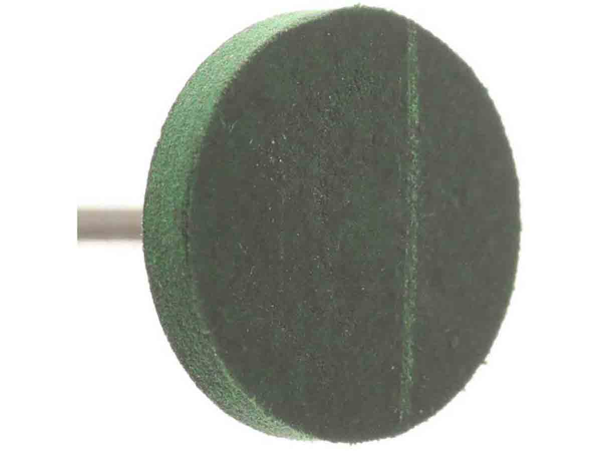 19mm - 3/4 inch 240 Grit Rubber Polishing Wheel - 1/8 inch shank