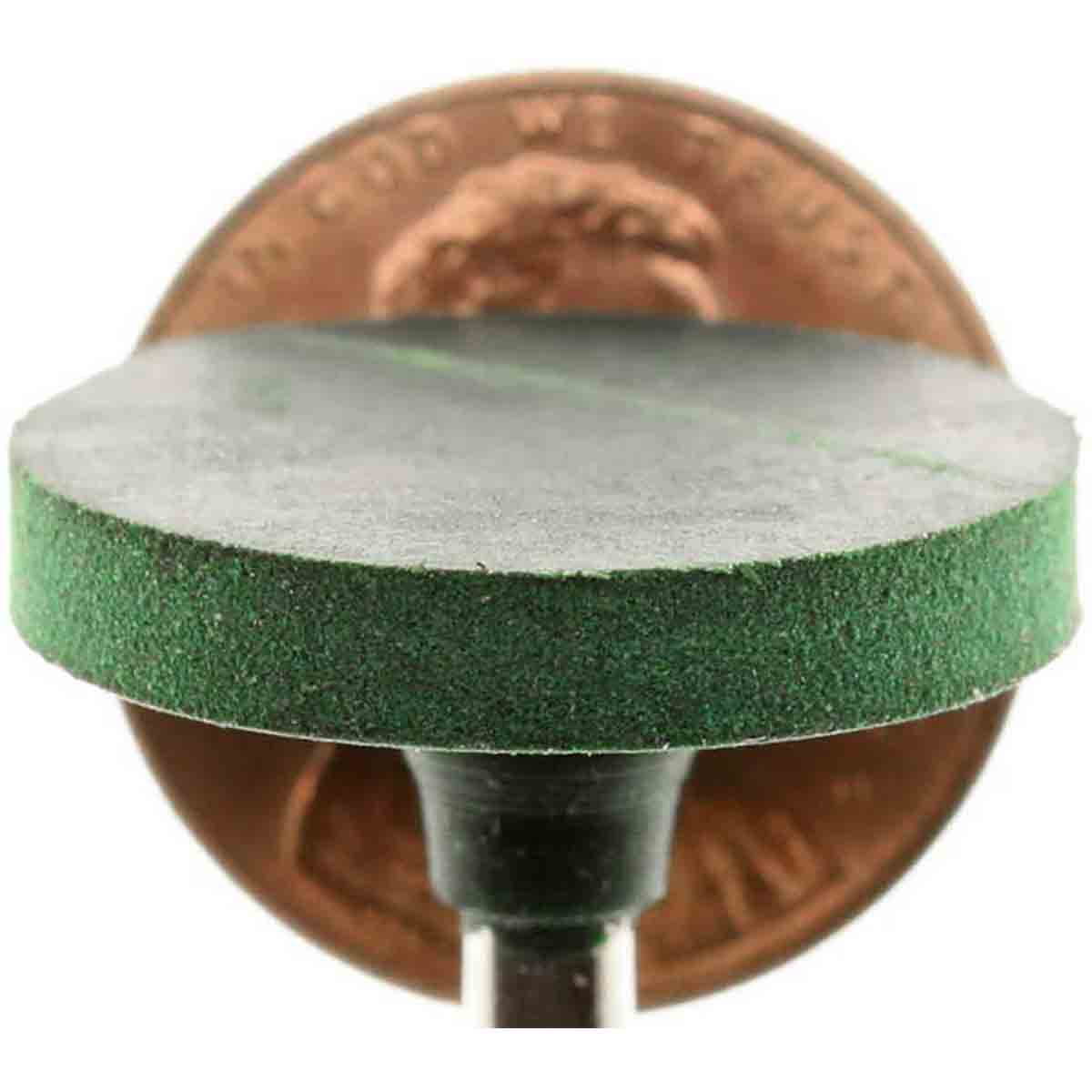 19mm - 3/4 inch 240 Grit Rubber Polishing Wheel - 1/8 inch shank