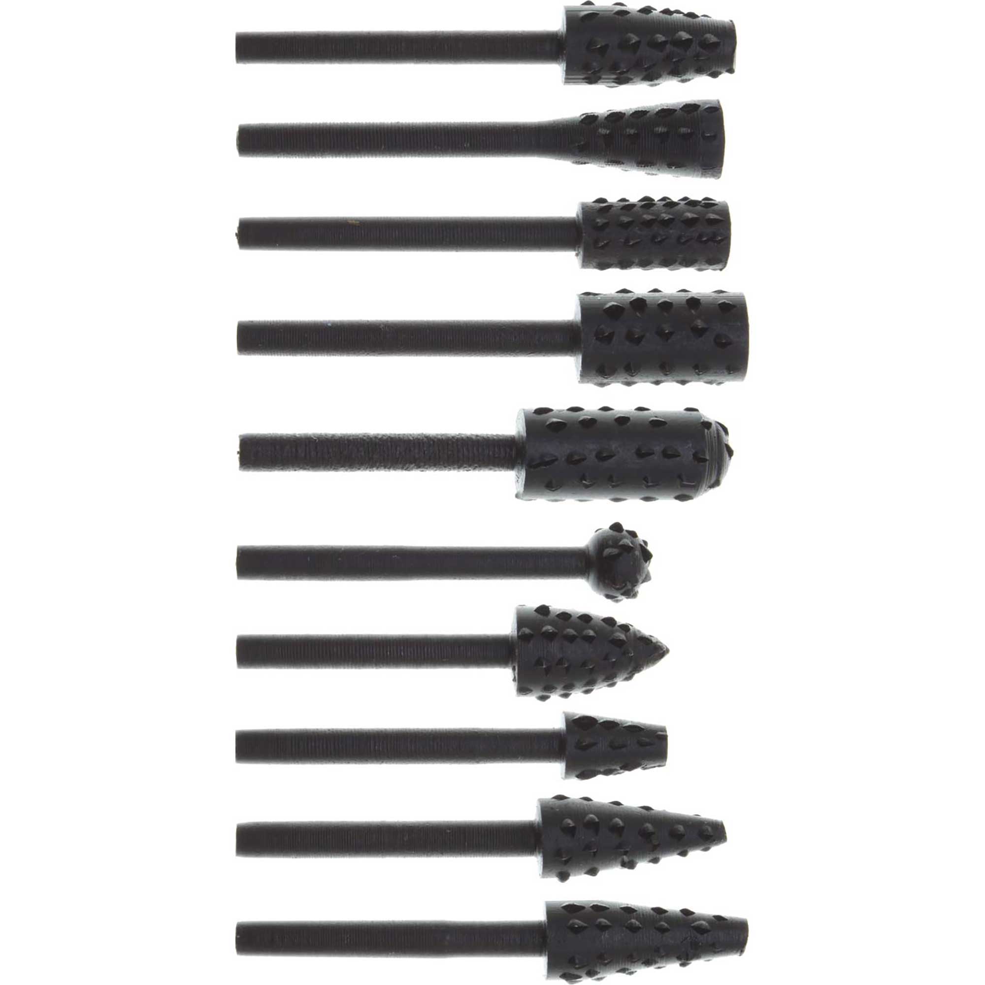 Rotary Wood Rasps - 1/8 inch shank - 10pc