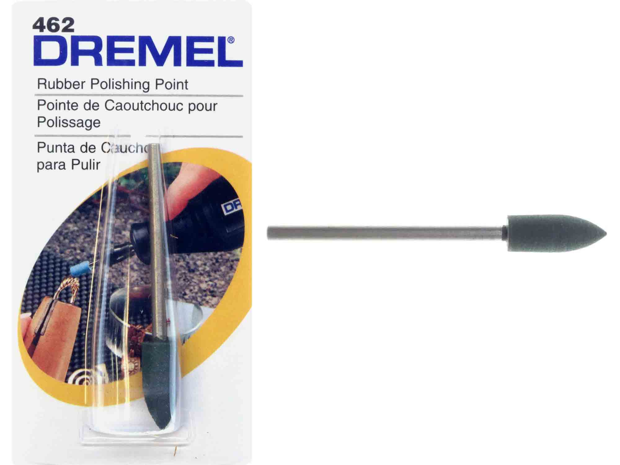Dremel 462 - 1/4 inch Flame Rubber Polishing Point