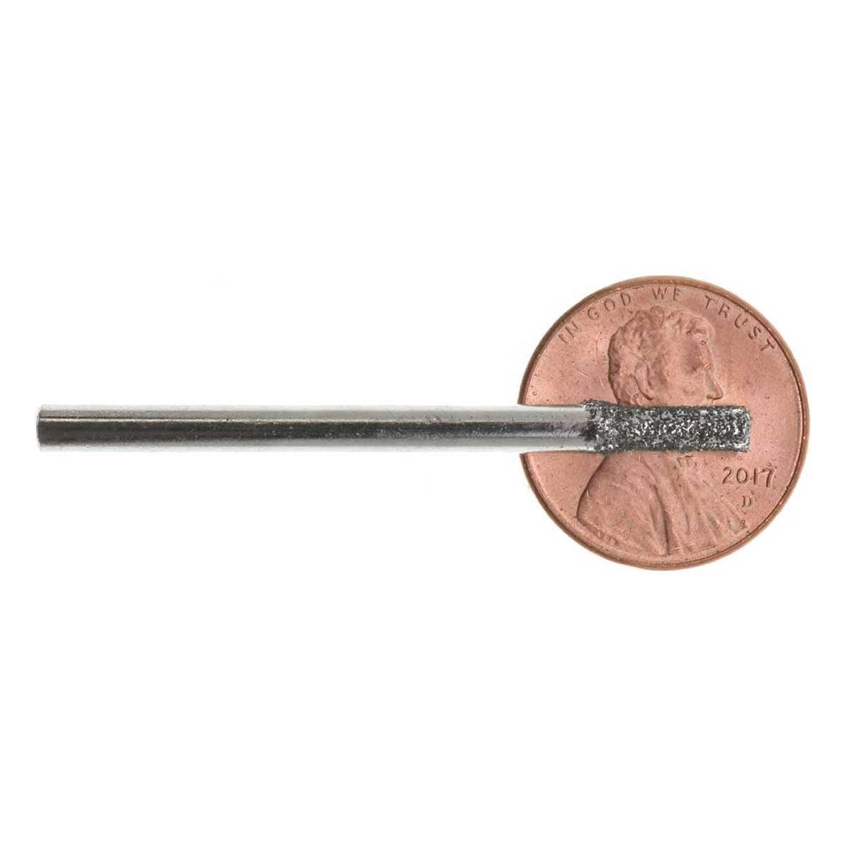 02.8mm 80 Grit Cylinder Diamond Burrs - 2pc - 1/8 inch shank