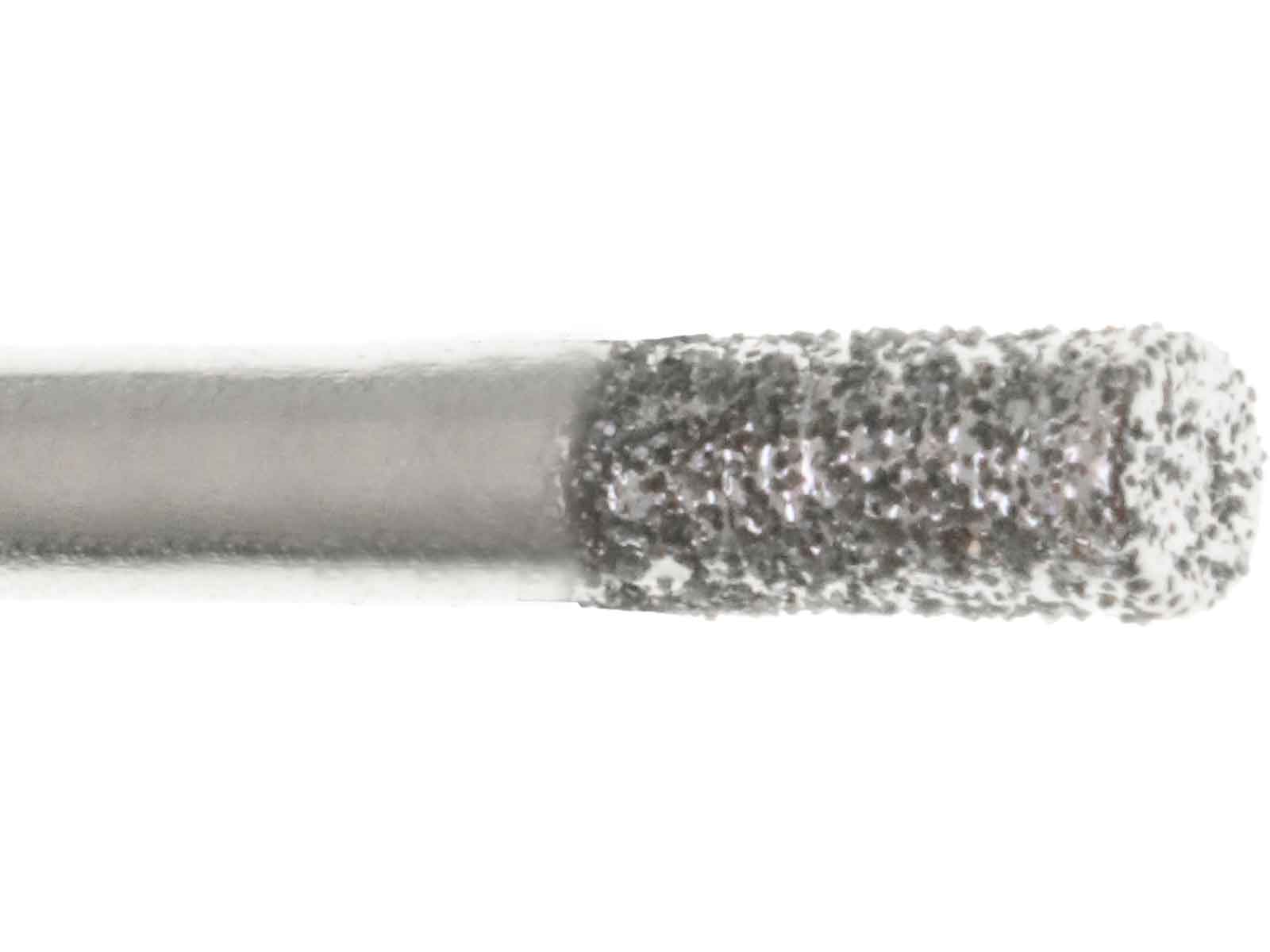 03.4mm 80 Grit Cylinder Diamond Burr - 1/8 inch shank