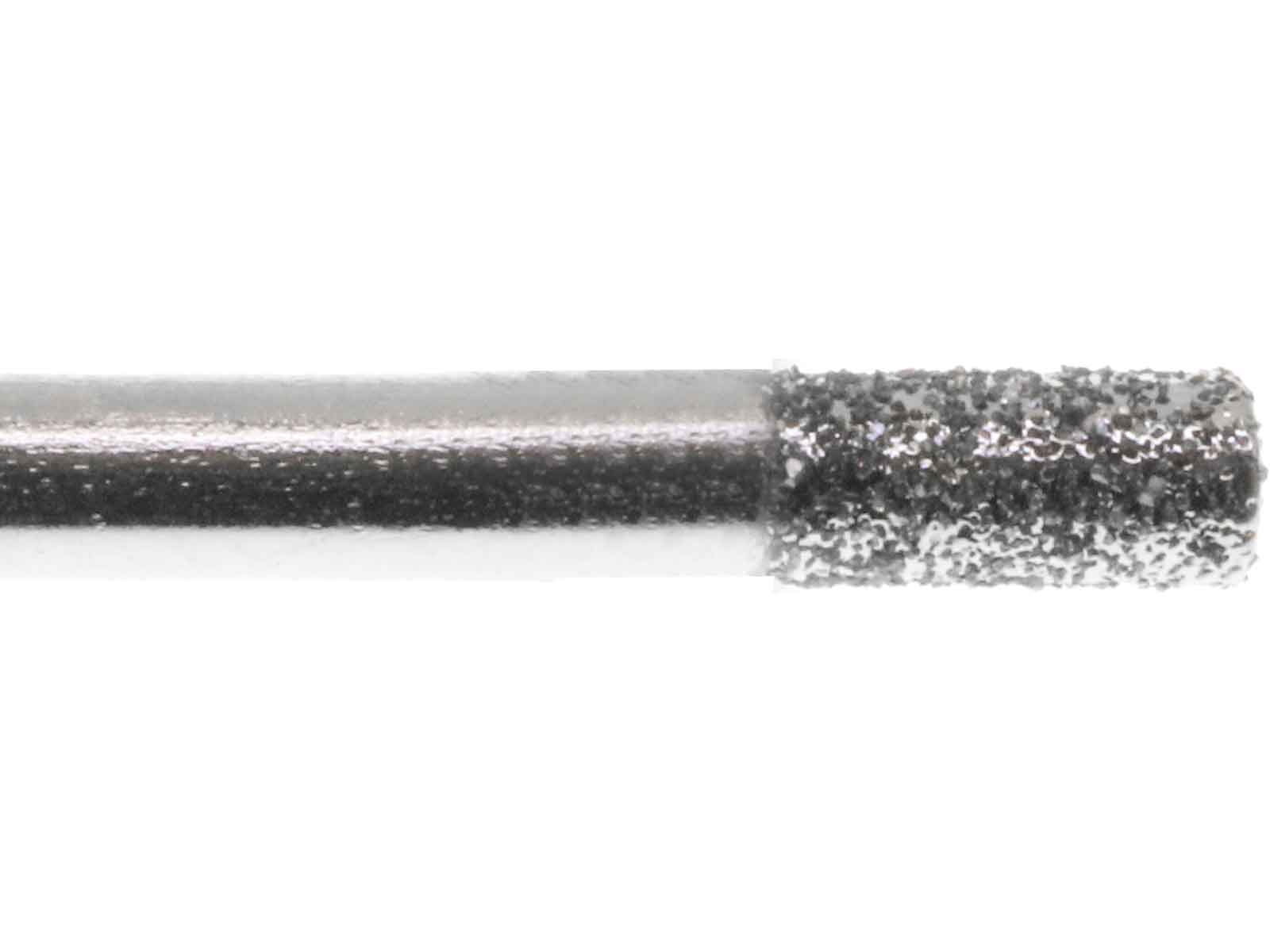 03.4mm 80 Grit Cylinder Diamond Burr - 1/8 inch shank