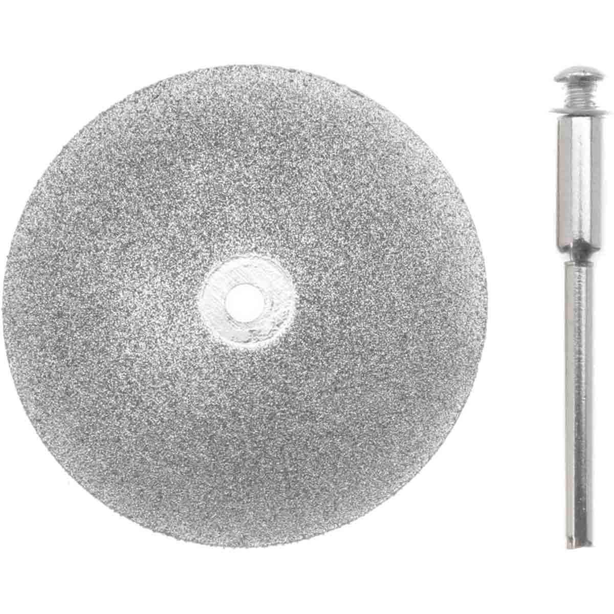 40mm - 1 5/8 inch 150 Grit Diamond Disc with Mandrel - 1/8 inch shank