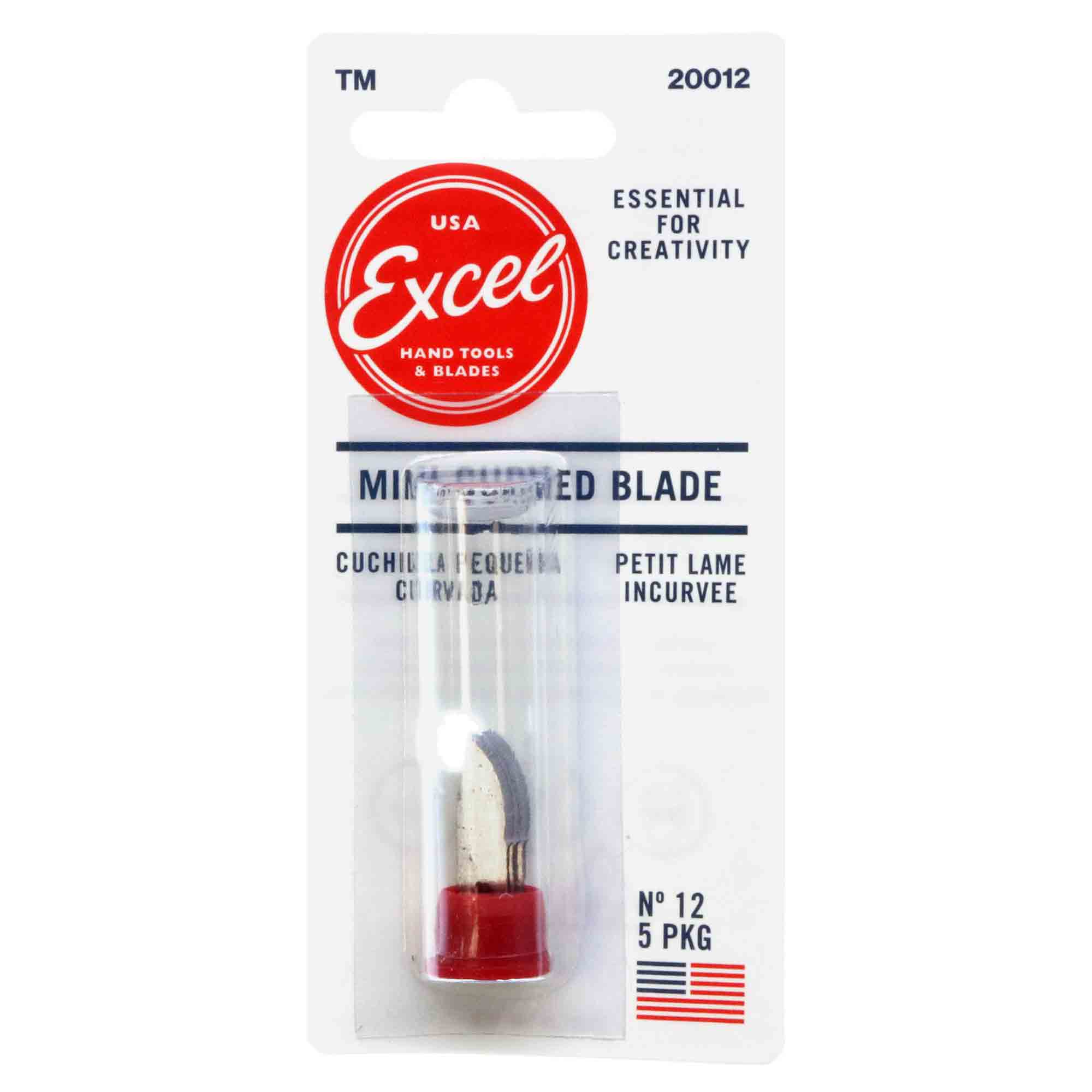 Excel 20012 #12 Mini Curved Edge Knife Blades - USA - 5pc